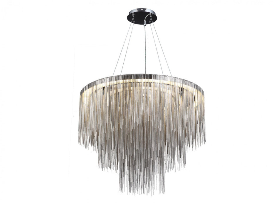 Chandelier Avenue Lighting HF2222-CH Fountain Ave. Avene Lighting Fountain Ave. 30"W Round Pendant in Chrome Avenue Lighting