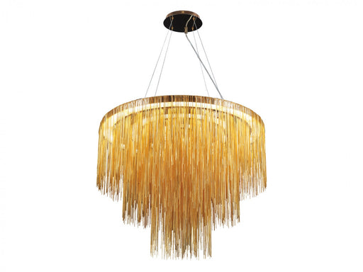 Pendant Light Avenue Lighting HF2222-G Fountain Ave. Avene Lighting Fountain Ave. 30"W Round Pendant in Gold Avenue Lighting