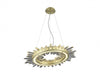Pendant Light Avenue Lighting HF3027-BB Aspen The Original Aspen 27"W Ring LED Pendant in Brushed Brass/Bubbled Crystals Avenue Lighting