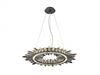 Pendant Light Avenue Lighting HF3034-DBZ Aspen The Original Aspen 27"W Ring LED Pendant in Dark Bronze/Bubbled Crystals Avenue Lighting