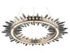 Pendant Light Avenue Lighting HF3034-PN Aspen The Original Aspen 27"W Ring LED Pendant in Polished Nickel/Bubbled Crystals Avenue Lighting