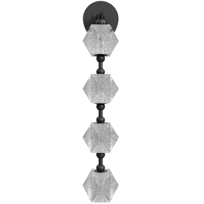 Wall Sconce Avenue Lighting HF3904-BK Beluga 4-Light 28"H LED Wall Sconce in Black/Textured Acrylic Avenue Lighting