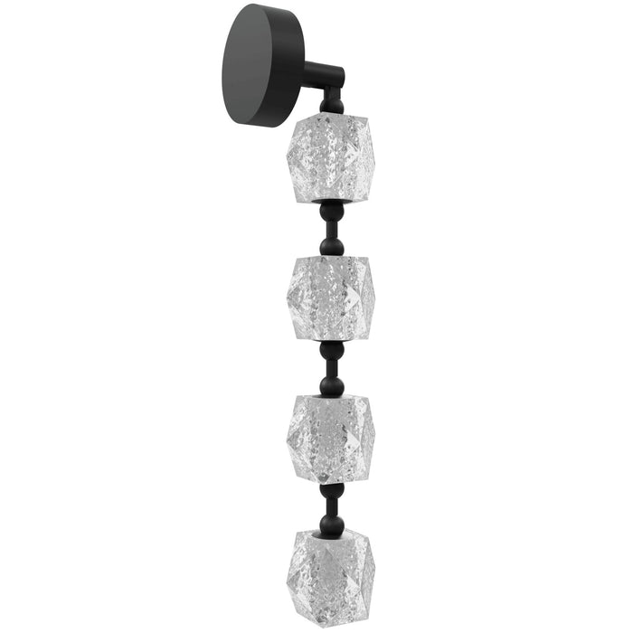 Wall Sconce Avenue Lighting HF3904-BK Beluga 4-Light 28"H LED Wall Sconce in Black/Textured Acrylic Avenue Lighting