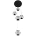 Multi-Light Pendant Avenue Lighting HF3905-BK Beluga 5-Light 13"W LED Pendant in Black/Textured Acrylic Avenue Lighting