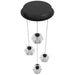 Multi-Light Pendant Avenue Lighting HF3905-BK Beluga 5-Light 13"W LED Pendant in Black/Textured Acrylic Avenue Lighting