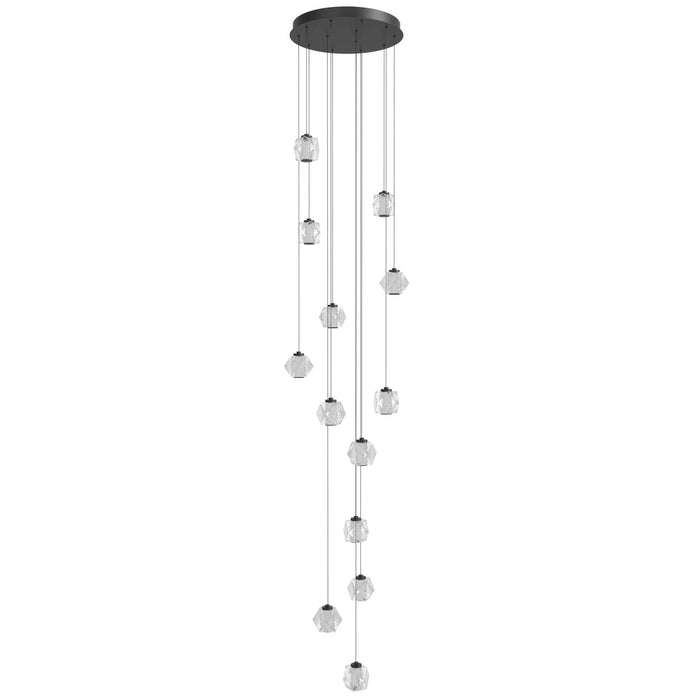 Multi-Light Pendant Avenue Lighting HF3913-BK Beluga 13-Light 22"W LED Pendant in Black/Textured Acrylic Avenue Lighting