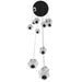 Multi-Light Pendant Avenue Lighting HF3913-BK Beluga 13-Light 22"W LED Pendant in Black/Textured Acrylic Avenue Lighting