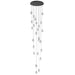 Multi-Light Pendant Avenue Lighting HF3925-BK Beluga 25-Light 30"W LED Pendant in Black/Textured Acrylic Avenue Lighting