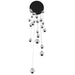 Multi-Light Pendant Avenue Lighting HF3925-BK Beluga 25-Light 30"W LED Pendant in Black/Textured Acrylic Avenue Lighting