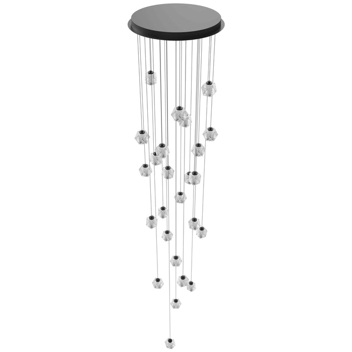 Multi-Light Pendant Avenue Lighting HF3925-BK Beluga 25-Light 30"W LED Pendant in Black/Textured Acrylic Avenue Lighting