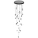 Multi-Light Pendant Avenue Lighting HF3925-BK Beluga 25-Light 30"W LED Pendant in Black/Textured Acrylic Avenue Lighting