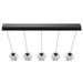 Multi-Light Pendant Avenue Lighting HF3955-BK Beluga 5-Light 36"W Linear LED Pendant in Black/Textured Acrylic Avenue Lighting