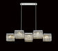 Chandelier Avenue Lighting HF4010-PN Broadway 10-Light 57"W Chandelier in Polished Nickel/Clear Crystals Avenue Lighting