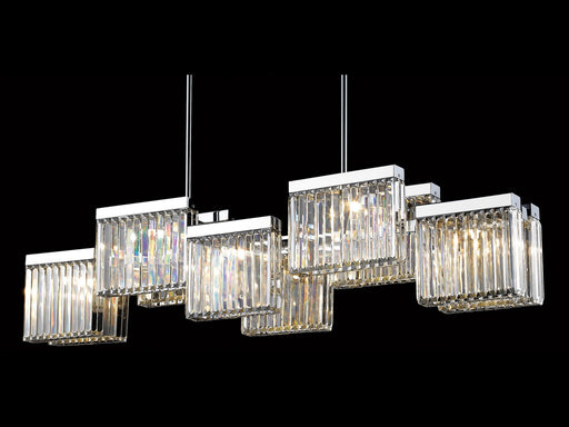 Chandelier Avenue Lighting HF4010-PN Broadway 10-Light 57"W Chandelier in Polished Nickel/Clear Crystals Avenue Lighting