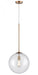 Pendant Light Avenue Lighting HF4201-AB Delilah 1-Light 14"W Glass Globe Pendant in Aged Brass Avenue Lighting