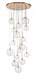 Multi-Light Pendant Avenue Lighting HF4266-AB Delilah 16-Light 34"W Pendant in Brass/Clear Glass in Aged Brass Avenue Lighting