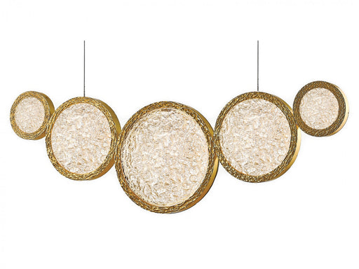 Chandelier Avenue Lighting HF5010-PB Bottega 5-Ring 44"W LED Chandelier in Polished Brass Avenue Lighting
