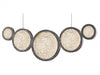 Chandelier Avenue Lighting HF5010-PN Bottega 5-Ring 44"W LED Chandelier in Polished Nickel Avenue Lighting