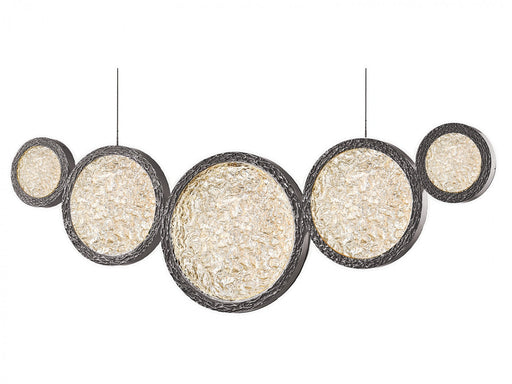 Chandelier Avenue Lighting HF5010-PN Bottega 5-Ring 44"W LED Chandelier in Polished Nickel Avenue Lighting