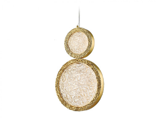 Pendant Light Avenue Lighting HF5011-PB Bottega 2-Ring 10"W LED Pendant in Polished Brass Avenue Lighting