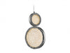 Pendant Light Avenue Lighting HF5011-PN Bottega 2-Ring 10"W LED Pendant in Polished Nickel Avenue Lighting