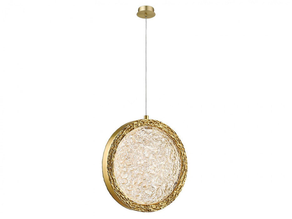 Pendant Light Avenue Lighting HF5018-PB Bottega 10"W Ring LED Pendant in Polished Brass Avenue Lighting