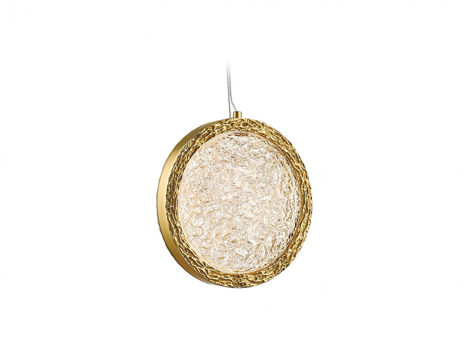 Pendant Light Avenue Lighting HF5018-PB Bottega 10"W Ring LED Pendant in Polished Brass Avenue Lighting