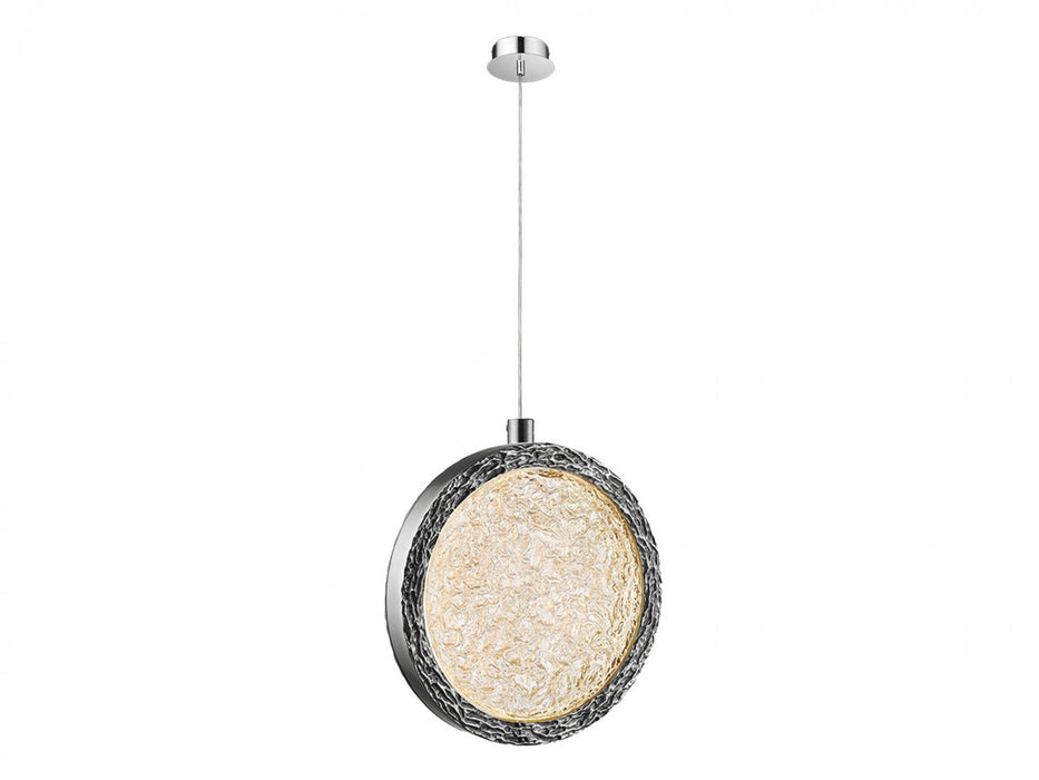 Pendant Light Avenue Lighting HF5018-PN Bottega 10"W Ring LED Pendant in Polished Nickel Avenue Lighting