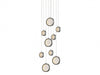 Multi-Light Pendant Avenue Lighting HF5019-PN Bottega 9-Light 19"W LED Pendant in Polished Nickel Avenue Lighting