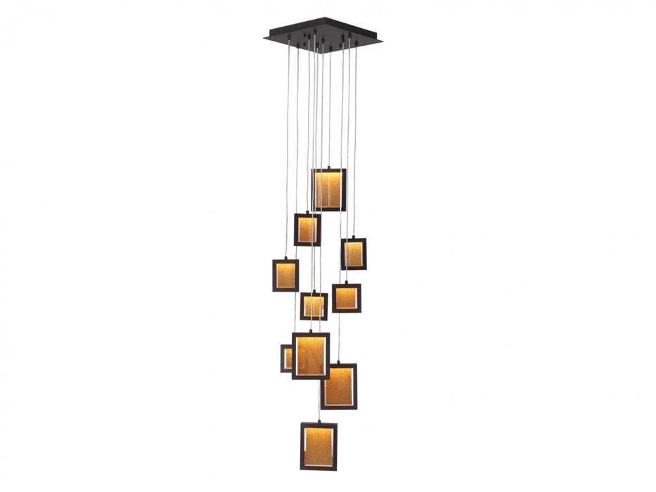 Multi-Light Pendant Avenue Lighting HF6010-DBZ Brentwood 10-Light 17"W LED Pendant in Dark Bronze Avenue Lighting