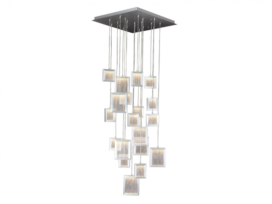 Multi-Light Pendant Avenue Lighting HF6011-BA Brentwood 19-Light 28"W LED Pendant in Brushed Aluminum Avenue Lighting