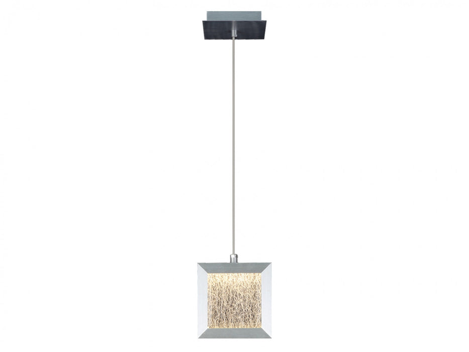Pendant Light Avenue Lighting HF6012-BA Brentwood 6"W Square LED Pendant in Brushed Aluminum Avenue Lighting
