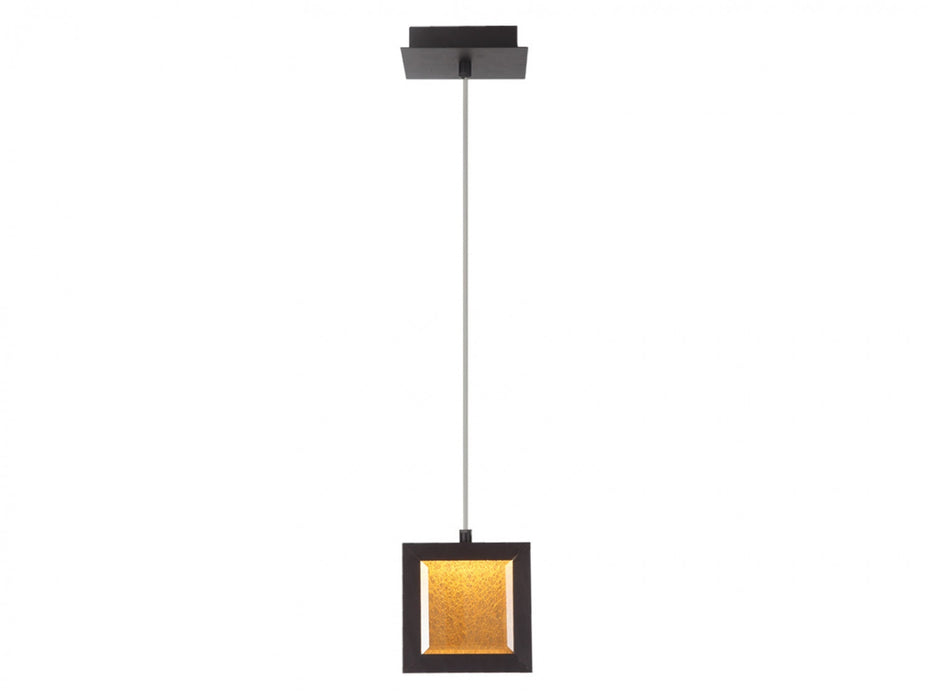 Pendant Light Avenue Lighting HF6012-DBZ Brentwood 6"W Square LED Pendant in Dark Bronze Avenue Lighting