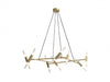 Chandelier Avenue Lighting HF6016-BB Manhattan Ave. 54"W Chandelier in Brushed Brass Avenue Lighting
