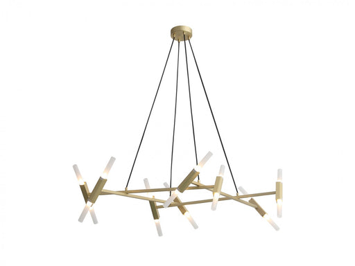 Chandelier Avenue Lighting HF6016-BB Manhattan Ave. 54"W Chandelier in Brushed Brass Avenue Lighting