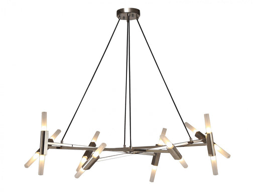 Chandelier Avenue Lighting HF6016-PN Manhattan Ave. 54"W Chandelier in Polished Nickel Avenue Lighting