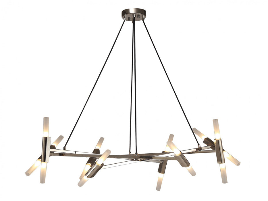 Chandelier Avenue Lighting HF6016-PN Manhattan Ave. 54"W Chandelier in Polished Nickel Avenue Lighting