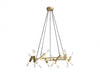 Chandelier Avenue Lighting HF6020-BB Manhattan Ave. 20-Light 36"W Square Chandelier in Brass in Brushed Brass Avenue Lighting