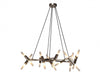 Chandelier Avenue Lighting HF6020-PN Manhattan Ave. 20-Light 36"W Square Chandelier in Polished Nickel Avenue Lighting