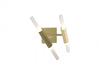 Wall Sconce Avenue Lighting HF8052-BB San Vicente Blvd. San Vicente 14"W 2-Light Sticks LED Wall Sconce in Brass in Brushed Brass Avenue Lighting