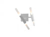 Wall Sconce Avenue Lighting HF8052-CH San Vicente Blvd. San Vicente 14"W 2-Light Sticks LED Wall Sconce in Chrome in Matte Chrome Avenue Lighting