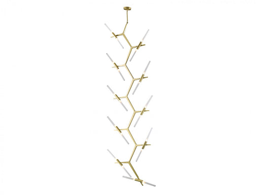 Chandelier Avenue Lighting HF8058-20-BB San Vicente Blvd. San Vicente 20-Light 35"W LED Chandelier in Brushed Brass Avenue Lighting