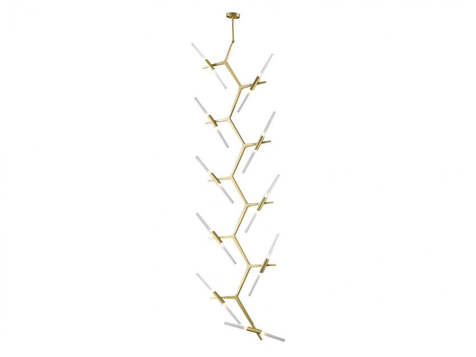Chandelier Avenue Lighting HF8058-20-BB San Vicente Blvd. San Vicente 20-Light 35"W LED Chandelier in Brushed Brass Avenue Lighting