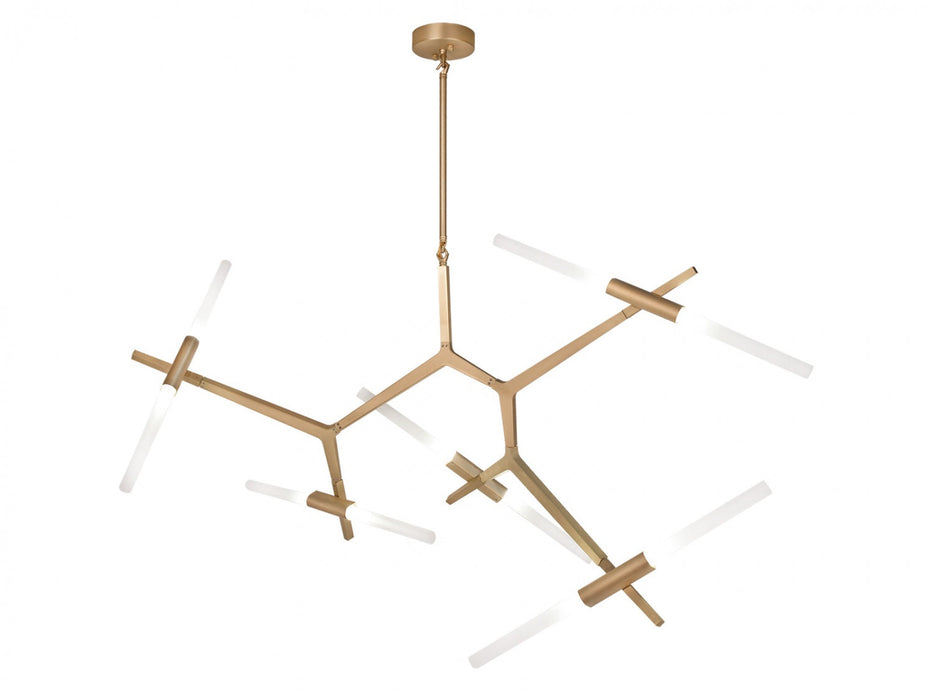 Chandelier Avenue Lighting HF8059-10-BB San Vicente Blvd. San Vicente 10-Light 39"W Chandelier in Brushed Brass Avenue Lighting