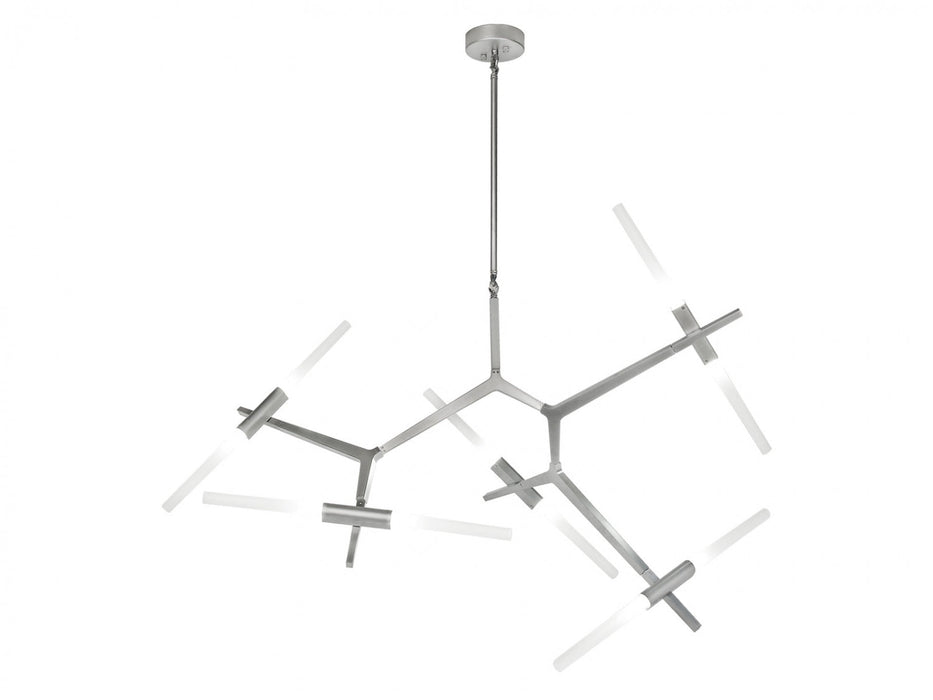 Chandelier Avenue Lighting HF8059-10-CH San Vicente Blvd. San Vicente 10-Light 39"W Chandelier in Chrome in Matte Chrome Avenue Lighting