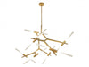Chandelier Avenue Lighting HF8060-14-BB San Vicente Blvd. San Vicente 14-Light 43"W Chandelier in Brushed Brass Avenue Lighting