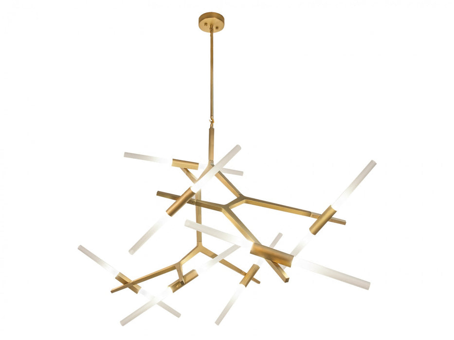 Chandelier Avenue Lighting HF8060-14-BB San Vicente Blvd. San Vicente 14-Light 43"W Chandelier in Brushed Brass Avenue Lighting