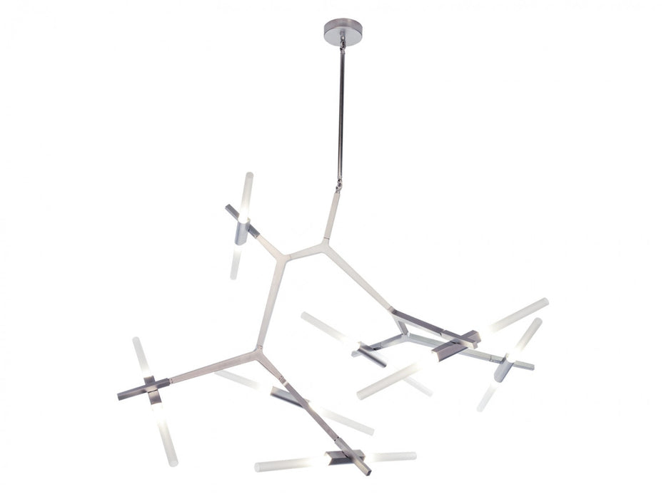 Chandelier Avenue Lighting HF8060-14-CH San Vicente Blvd. San Vicente 14-Light 43"W Chandelier in Chrome in Matte Chrome Avenue Lighting