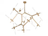 Chandelier Avenue Lighting HF8061-20-BB San Vicente Blvd. San Vicente 20-Light 43"W Sphere Chandelier in Brass in Brushed Brass Avenue Lighting
