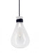 Pendant Light Avenue Lighting HF8189-WHT Del Mar 1-Light 8"W Mini Pendant in Black/White Glass in White / Clear Avenue Lighting